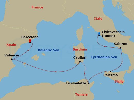 map of itinerary