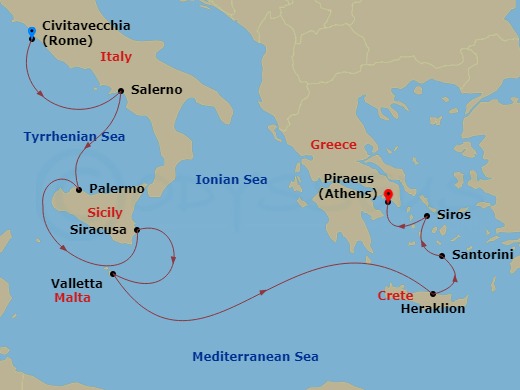 map of itinerary