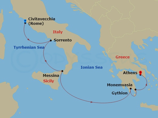 map of itinerary