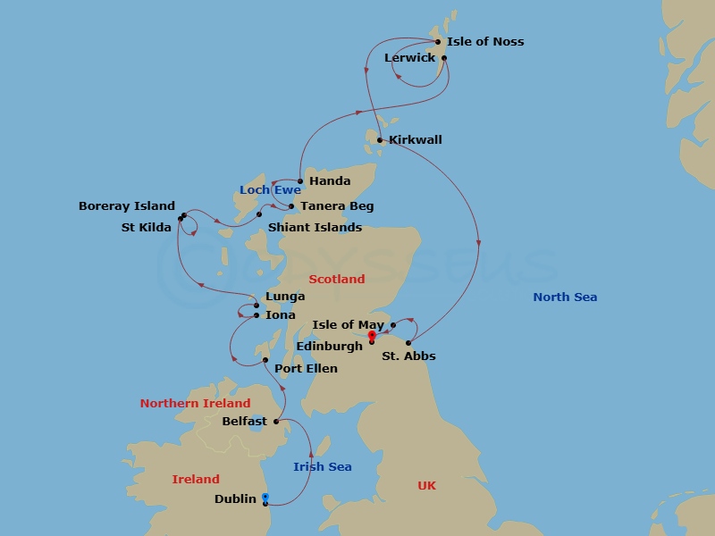 map of itinerary
