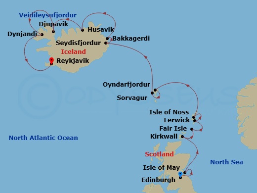 map of itinerary