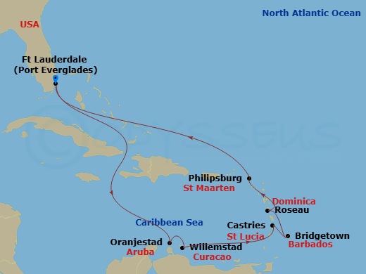 map of itinerary