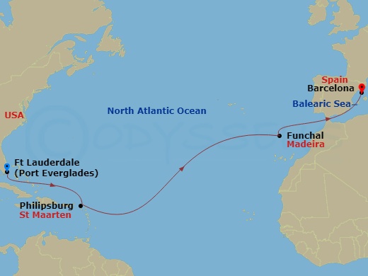 map of itinerary