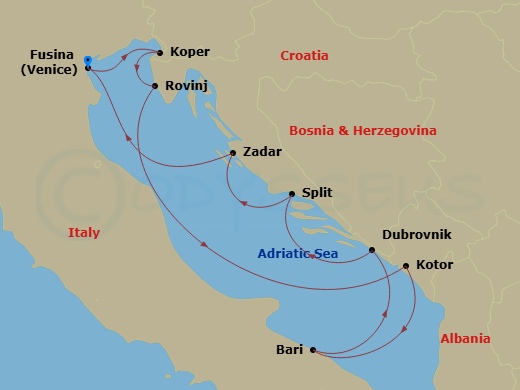 map of itinerary