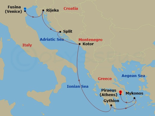 map of itinerary