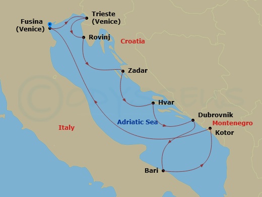 map of itinerary