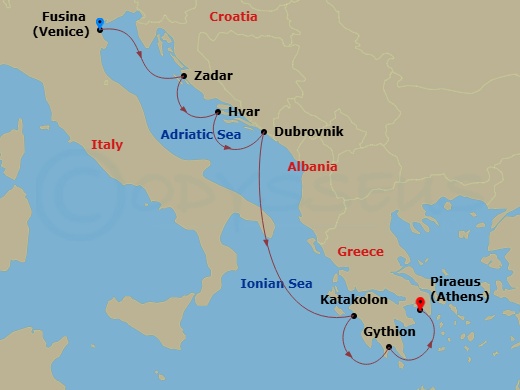 map of itinerary