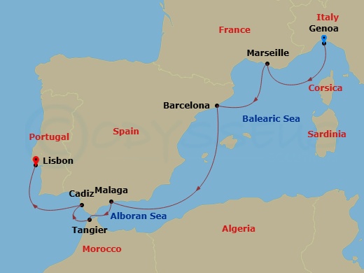 map of itinerary