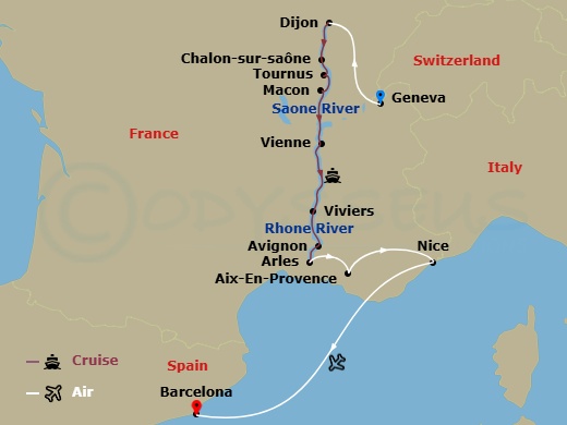 map of itinerary