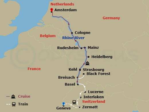 map of itinerary