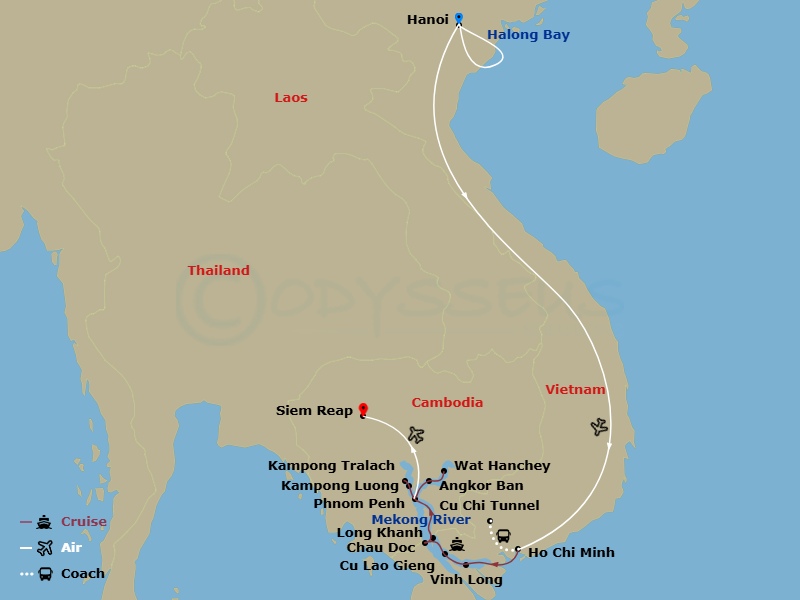 map of itinerary