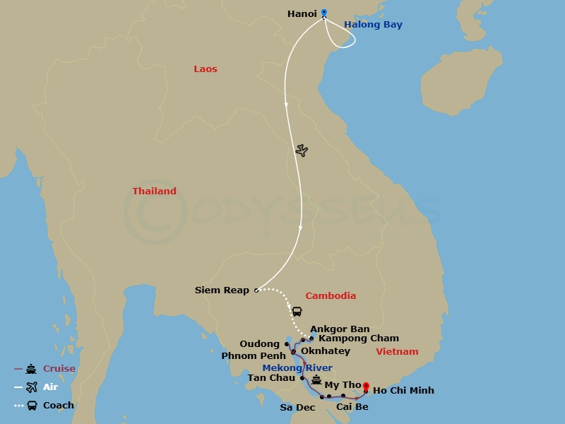 map of itinerary