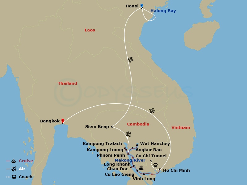 map of itinerary