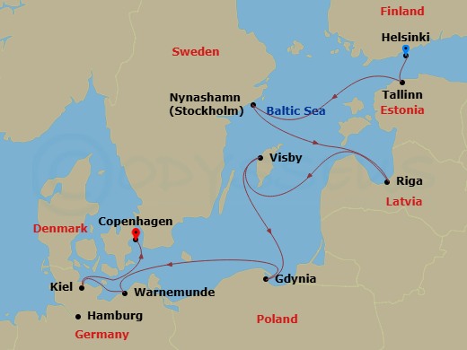 map of itinerary