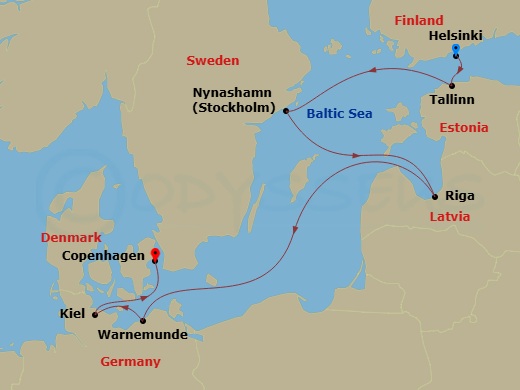 map of itinerary