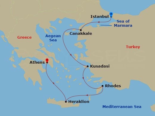 map of itinerary