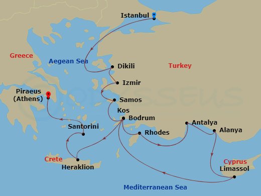 map of itinerary