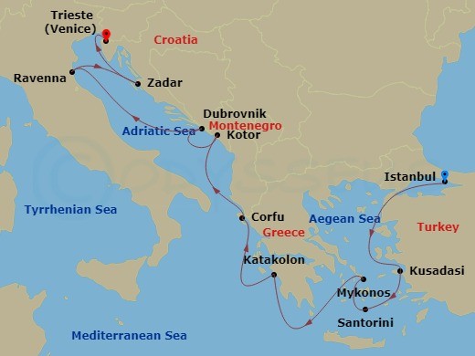 map of itinerary