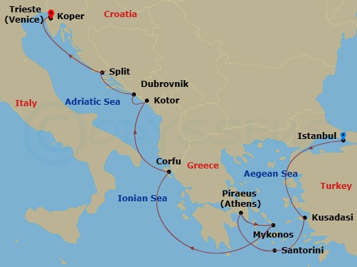 map of itinerary