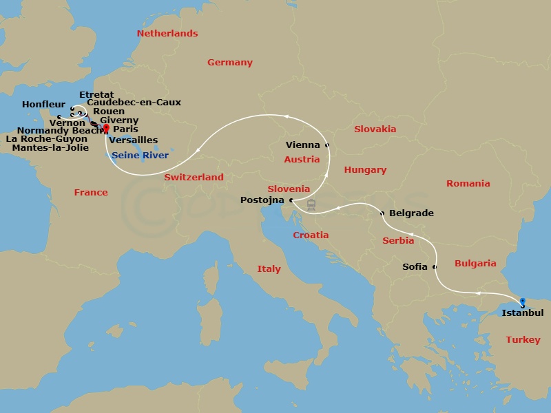 map of itinerary