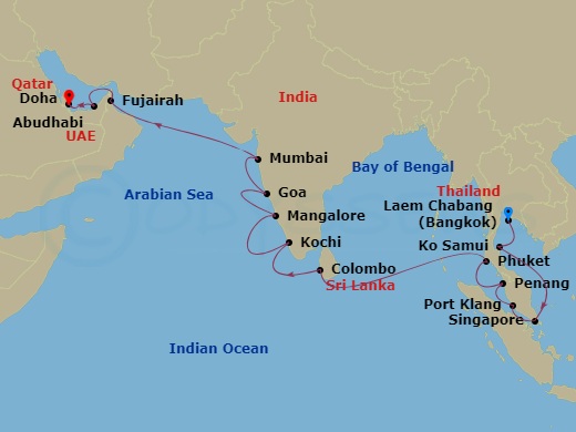 map of itinerary