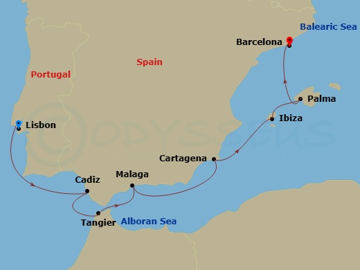 map of itinerary