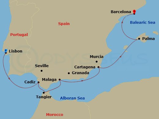 map of itinerary