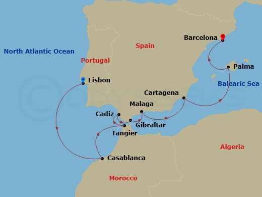 map of itinerary