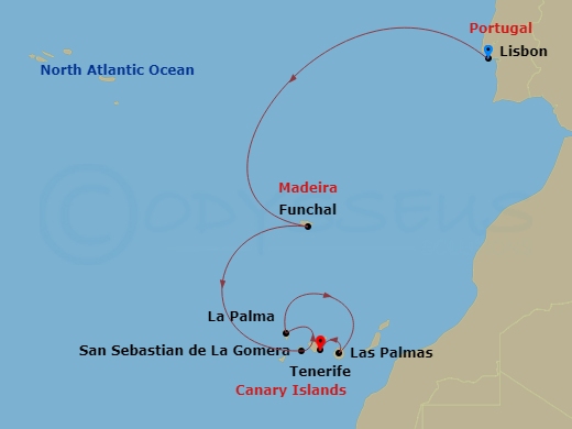 map of itinerary