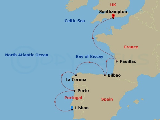 map of itinerary