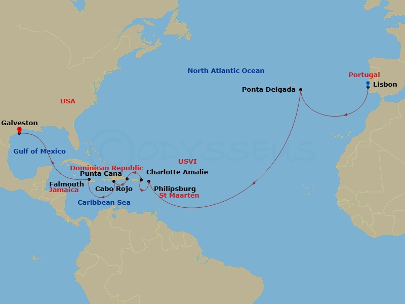 map of itinerary