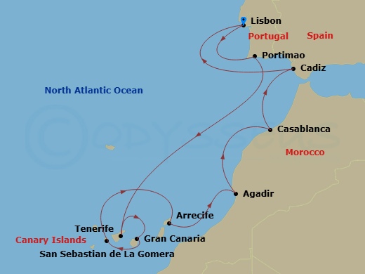 map of itinerary