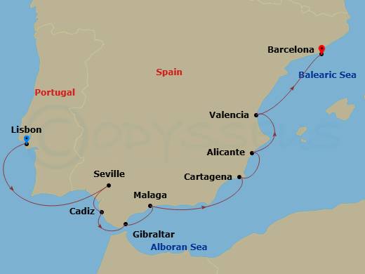 map of itinerary