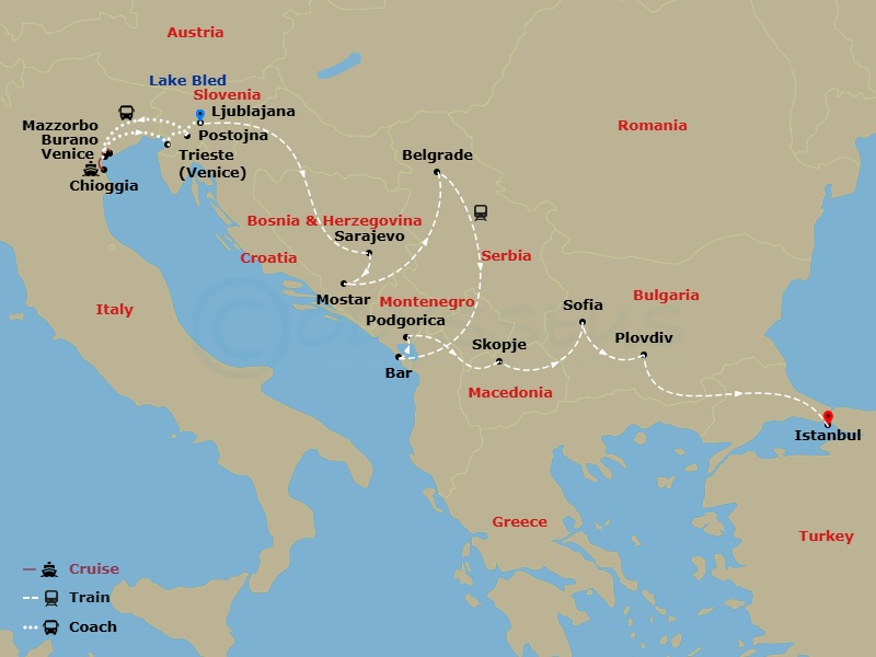 map of itinerary