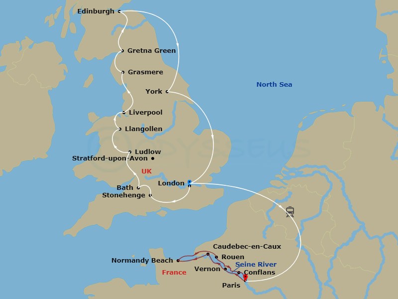 map of itinerary