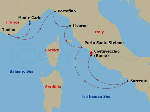 map of itinerary