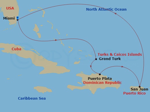 map of itinerary