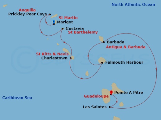 map of itinerary