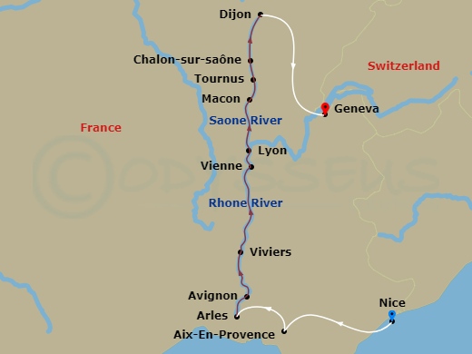 map of itinerary