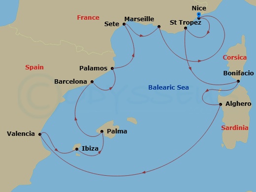 map of itinerary