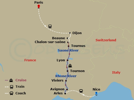 map of itinerary