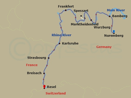map of itinerary