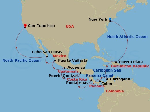 map of itinerary