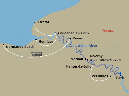 map of itinerary