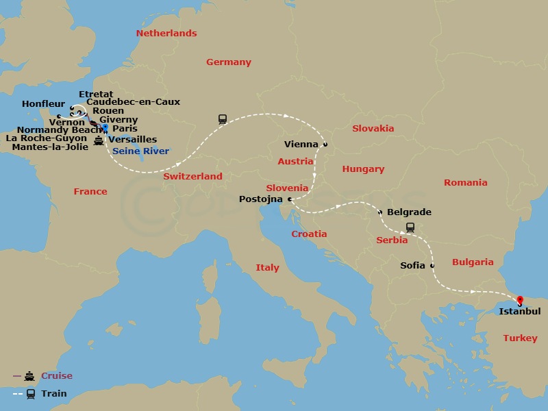map of itinerary