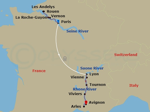 map of itinerary