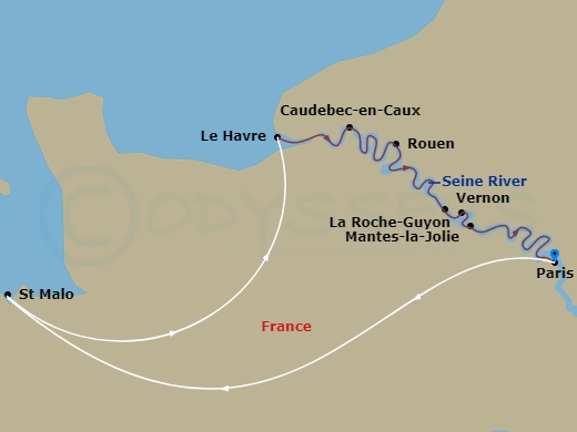 map of itinerary