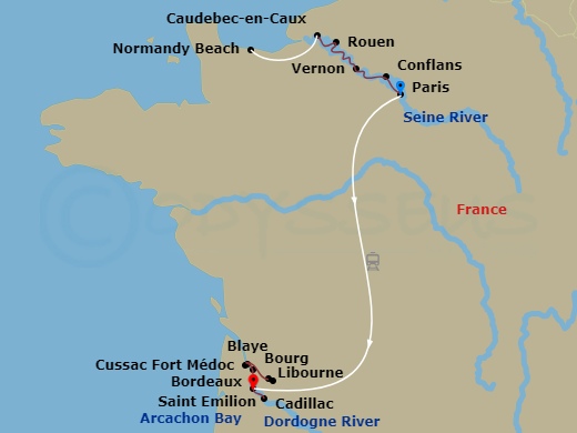 map of itinerary