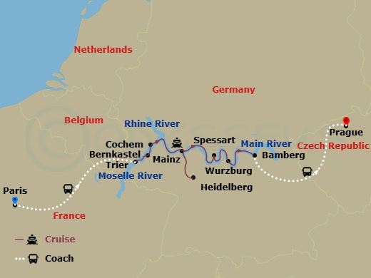 map of itinerary