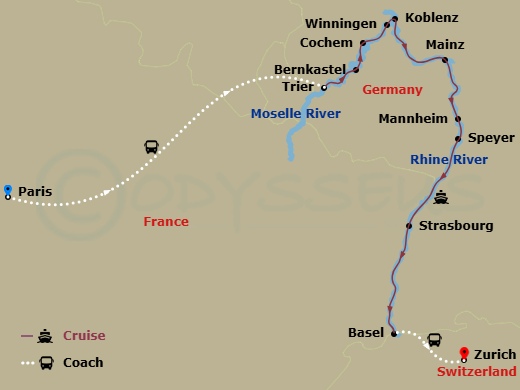 map of itinerary